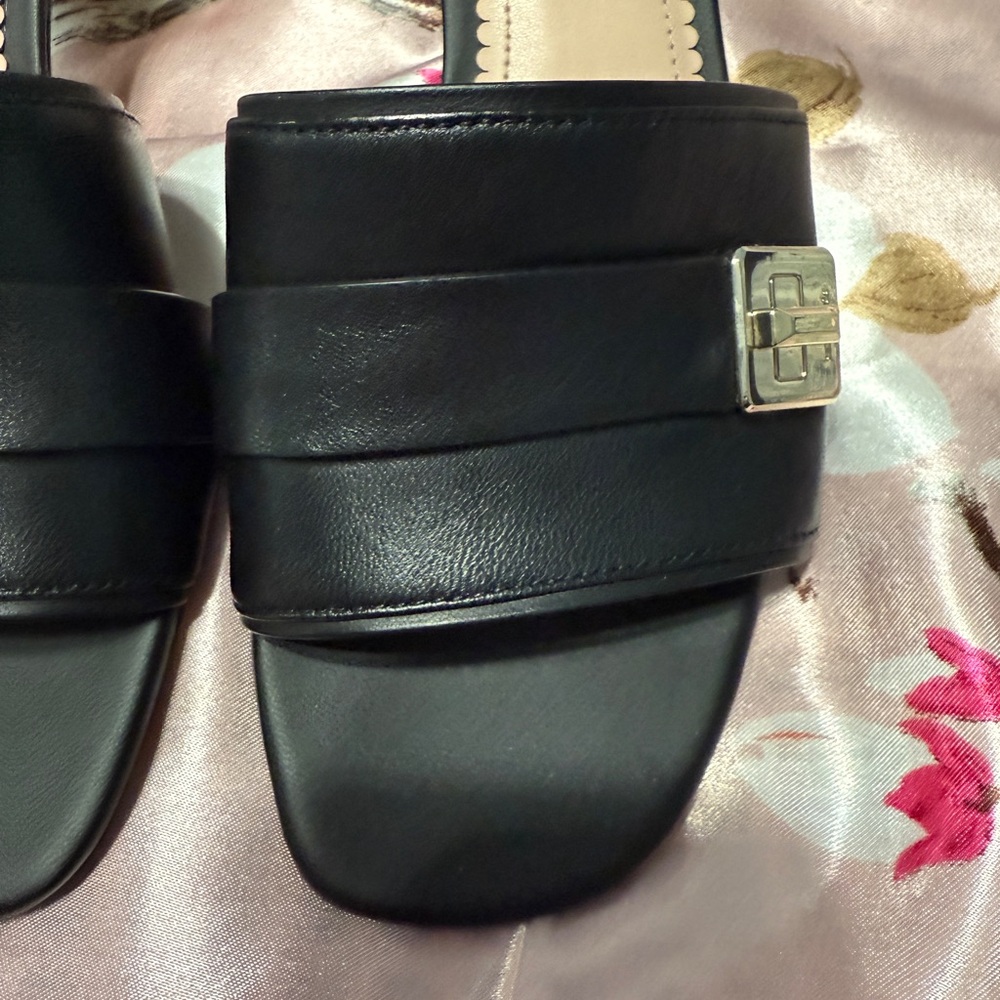 Kate Spade Black Leather Slides - Picture 4 of 8
